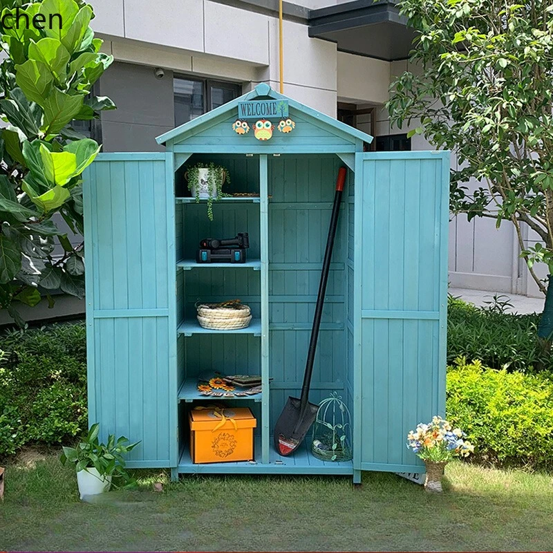 

LXC Outdoor Cabinet Outdoor Yard Storage Garden Tool Cabinet Open-air Courtyard Debris Storage Box