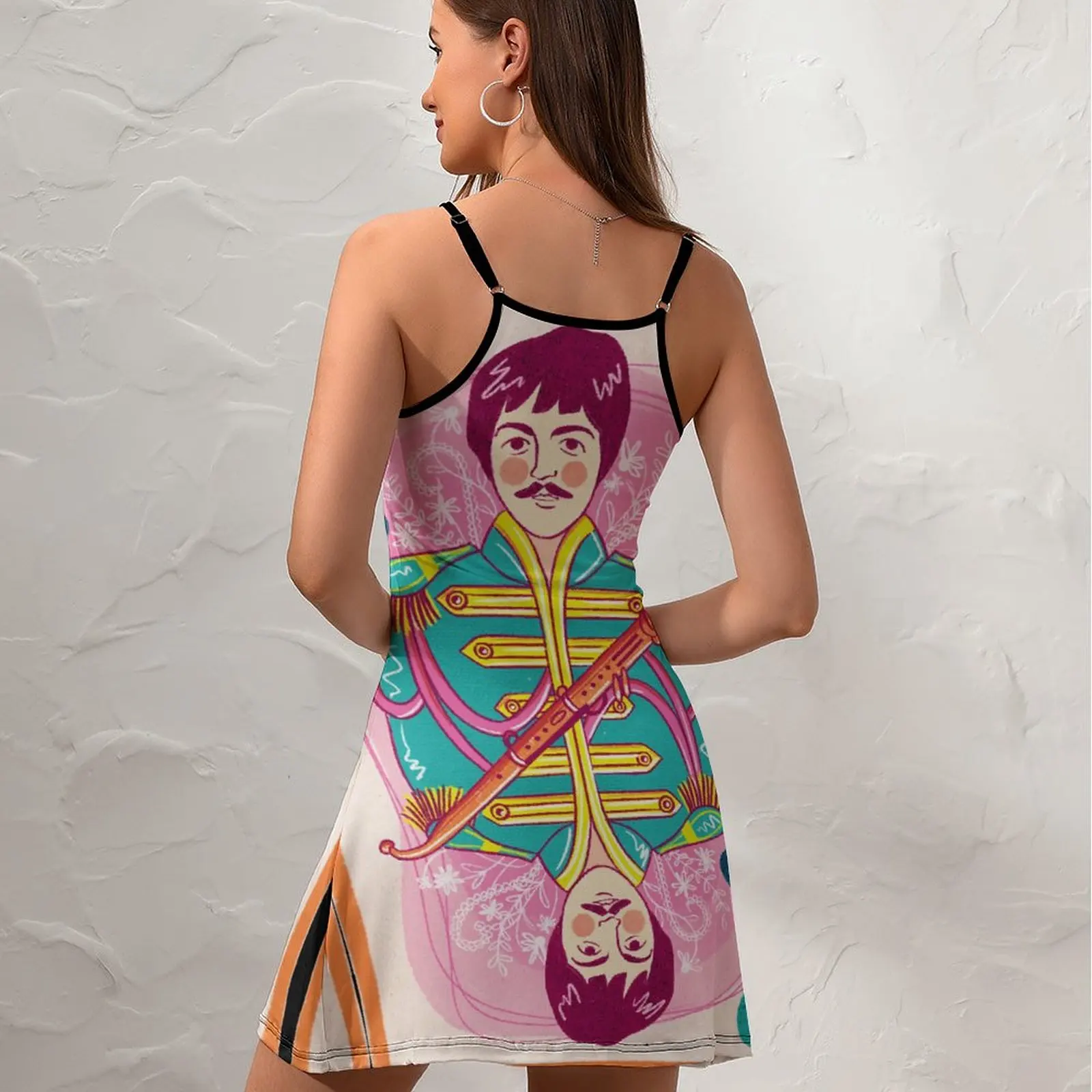 Guitarist Casual The Beatle Handsome Excellent Musician 5 Women\'s Sling Dress Funny Novelty Dresses Cute Exotic Woman\'s Clothin