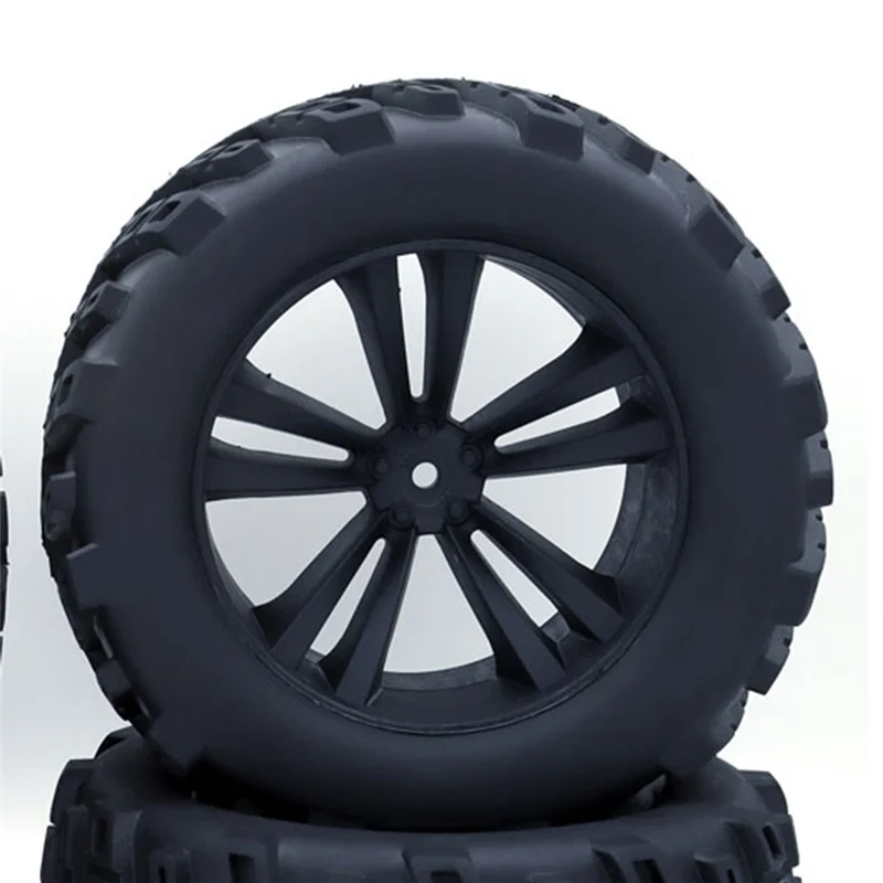 

ABWE-4PCS 125Mm 1.9 Beadlock Wheel Rim Tire Set For 1/10 RC Crawler Car TRX4 RC-4WD D90 Axial SCX10 II III