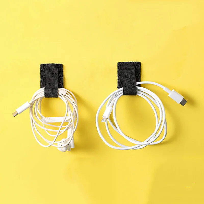 Releasable Cable Organizer Ties Self-adhesive Mouse Earphones Wire Management Nylon Cable Ties Reusable Loop Tape Straps Tie