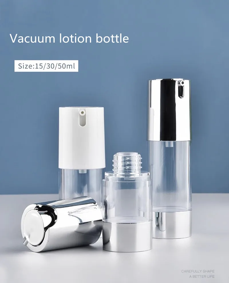 

10/30/50pcs 15/30/50ml Empty Vacuum Lotion Pump Bottle PP Airless Cosmetic Container Travel Portable Serum Makeup Bottle