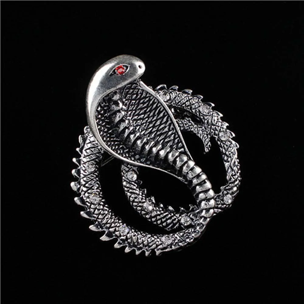 Роскошный модный металлический значок в виде змеи, аксессуары, корсажная брошь, булавки, ювелирные изделия