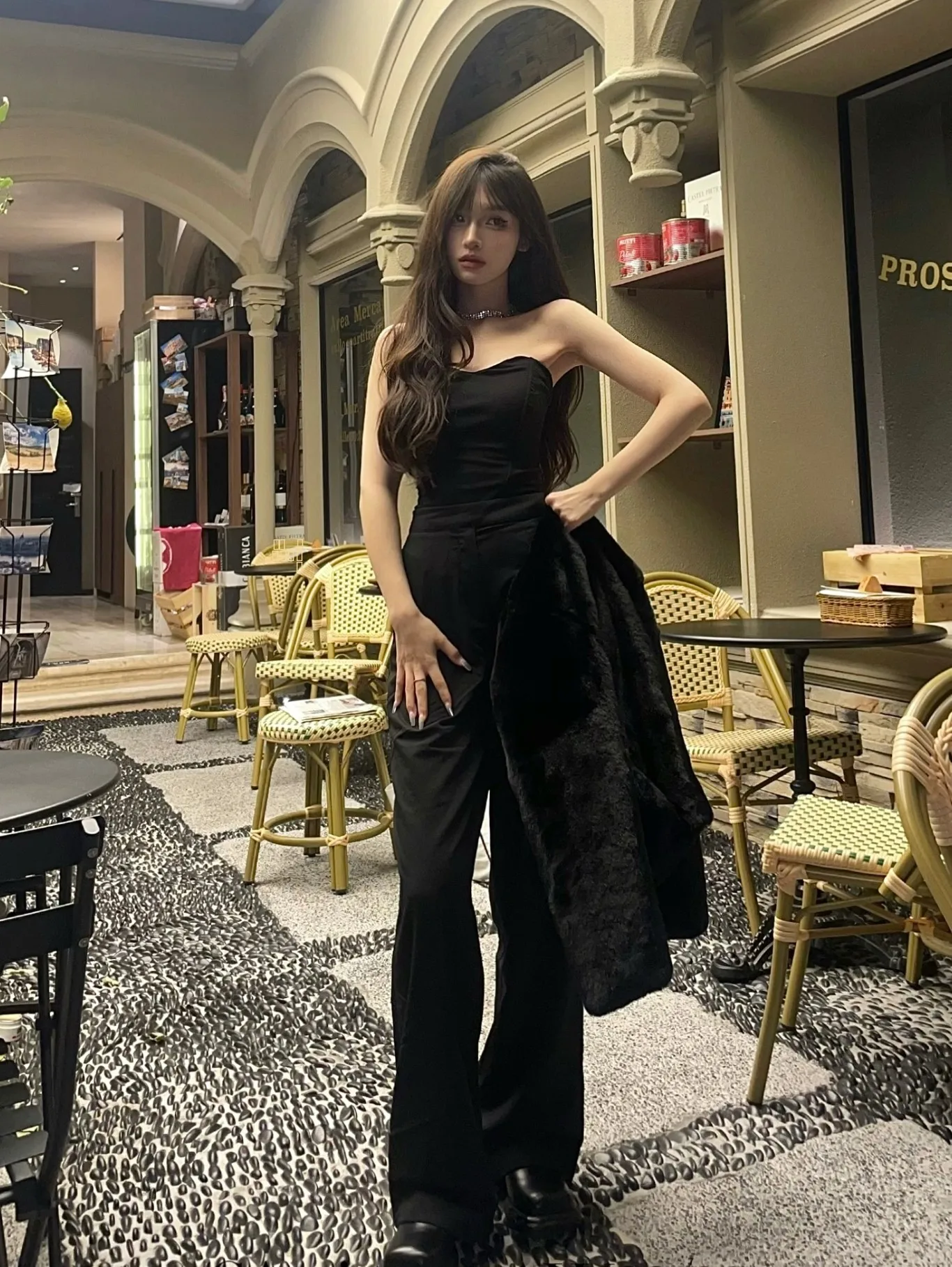 

Bla Fibone Strapl Bra Top B Series Carcinogen Street Sle Polyester Fabric Pure Color Trendy Crop Top for Young Women