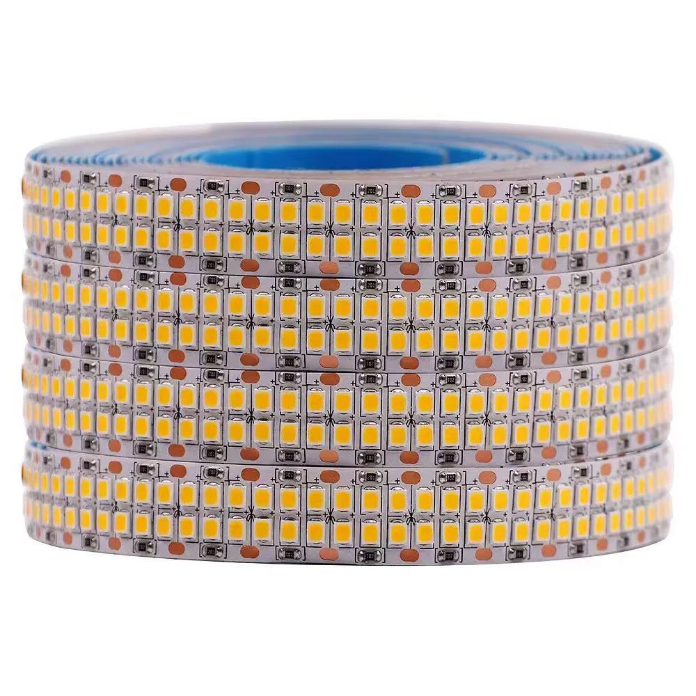 5m 12v 24v Waterproof High Bright LED Strip 2835 Double Dual Row 480 led/m 30w/m 2400 LEDS/M LED Flexible Tape 3000k 4000k 6000k