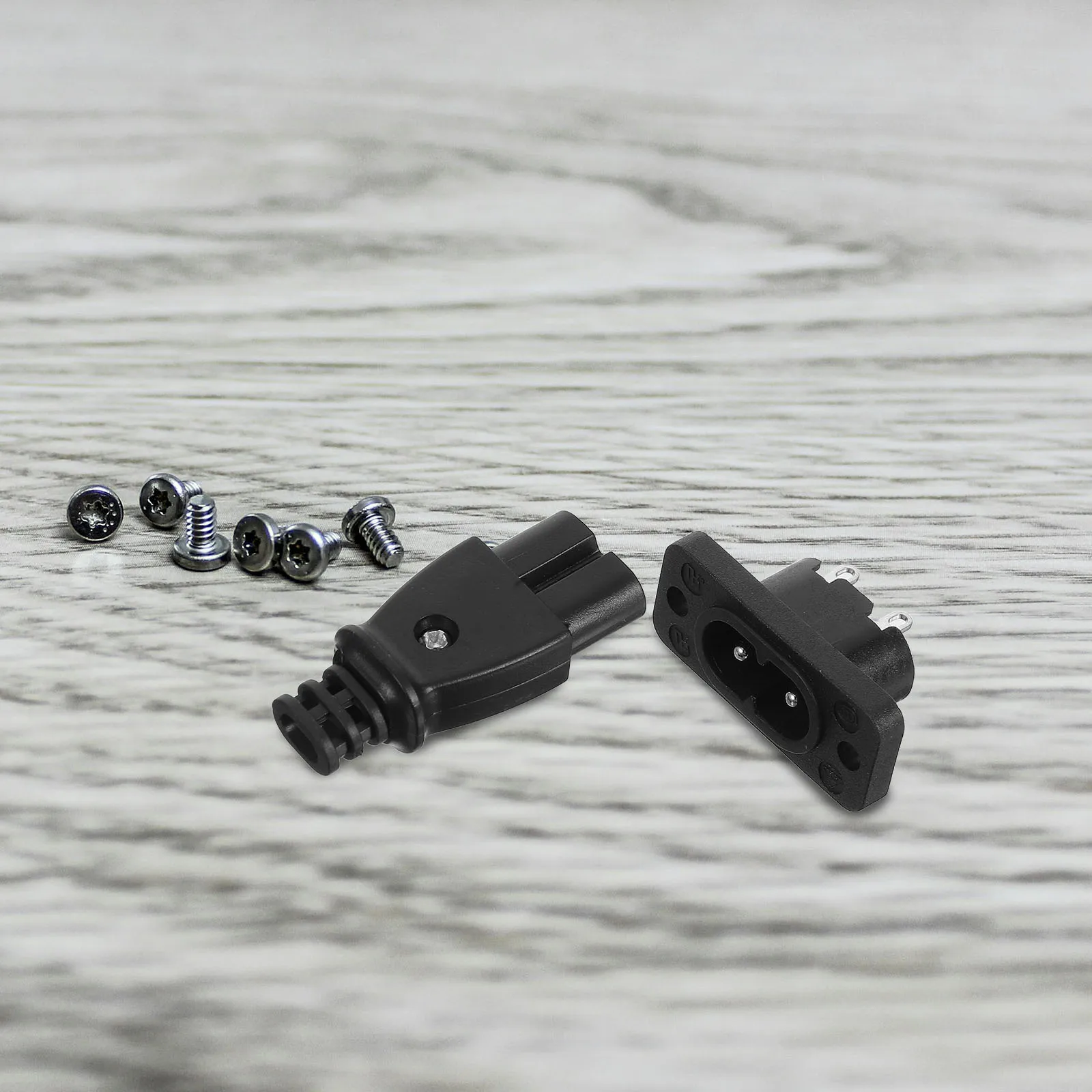 

Male Female Plug .5A 8-Shaped Power Connector Replacement For Printer Scanner Gaming Monitor Durable