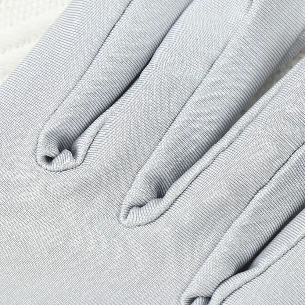 Outdoor Thin Sun Protection Gloves Elastic Embroidered Full Finger Mitts Summer Mitten Girls