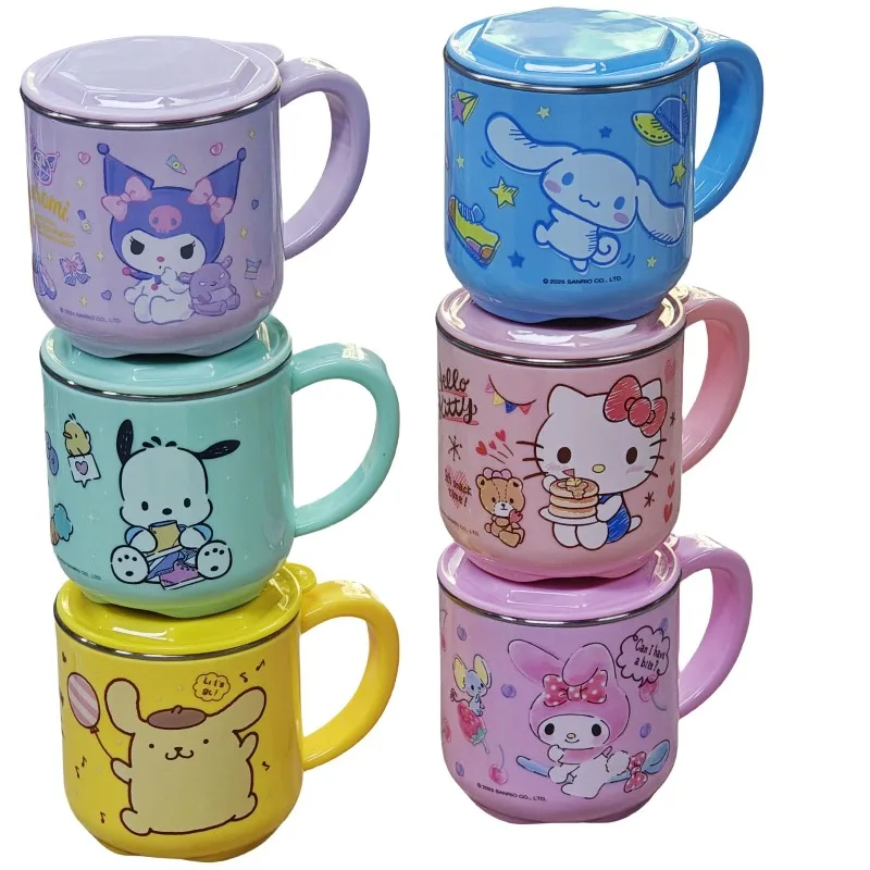 Hello Kitty Детская милая чашка для воды из нержавеющей стали 304, двухслойная, высококачественная съемная детская студенческая чашка для молока, оптовая продажа