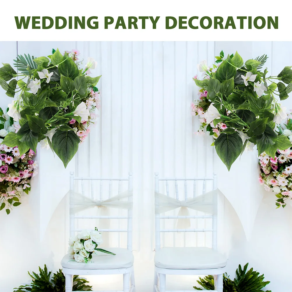 

2 Pcs Simulated Vine Flowers Garlands Decorative Vines Outdoor Floral Teng Is Plastic Fake Faux