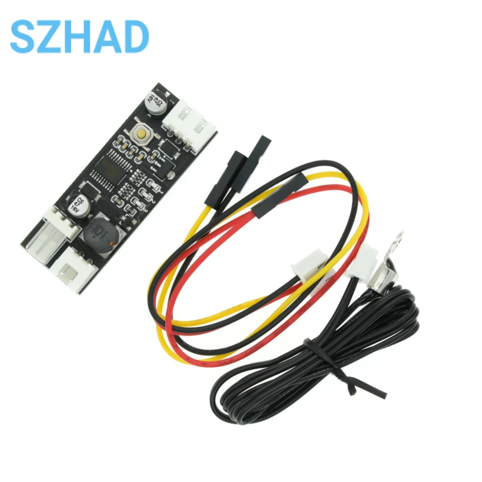 Single 12V 0.8A DC PWM 2-3 Wire Fan Temperature Control Speed Controller Chassis Computer Noise Reduction Module NTC B 50K 3950