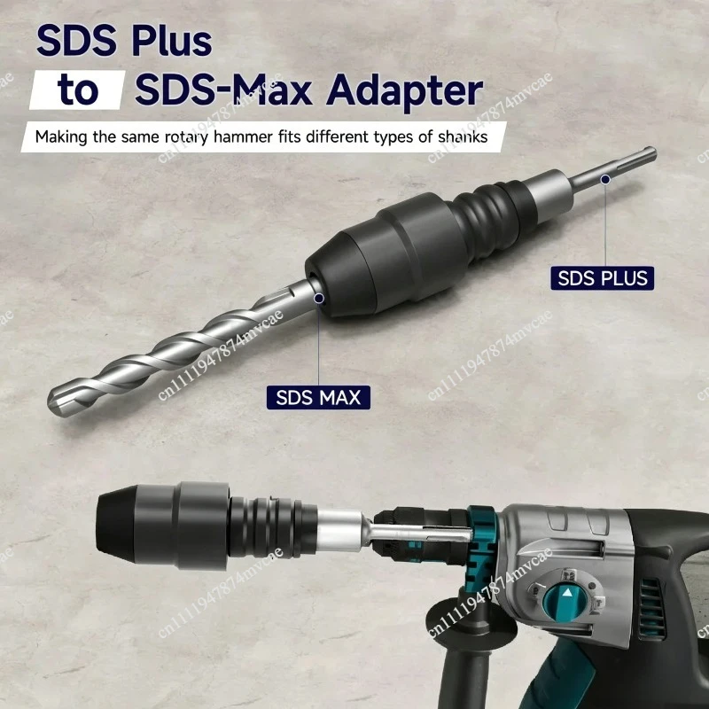 1Pc SDS Plus to SDS Max Adapter For Rotary Hammer Drill Converter 210mm Tools Accessory Impact Drill Socket Adapter Unique desig