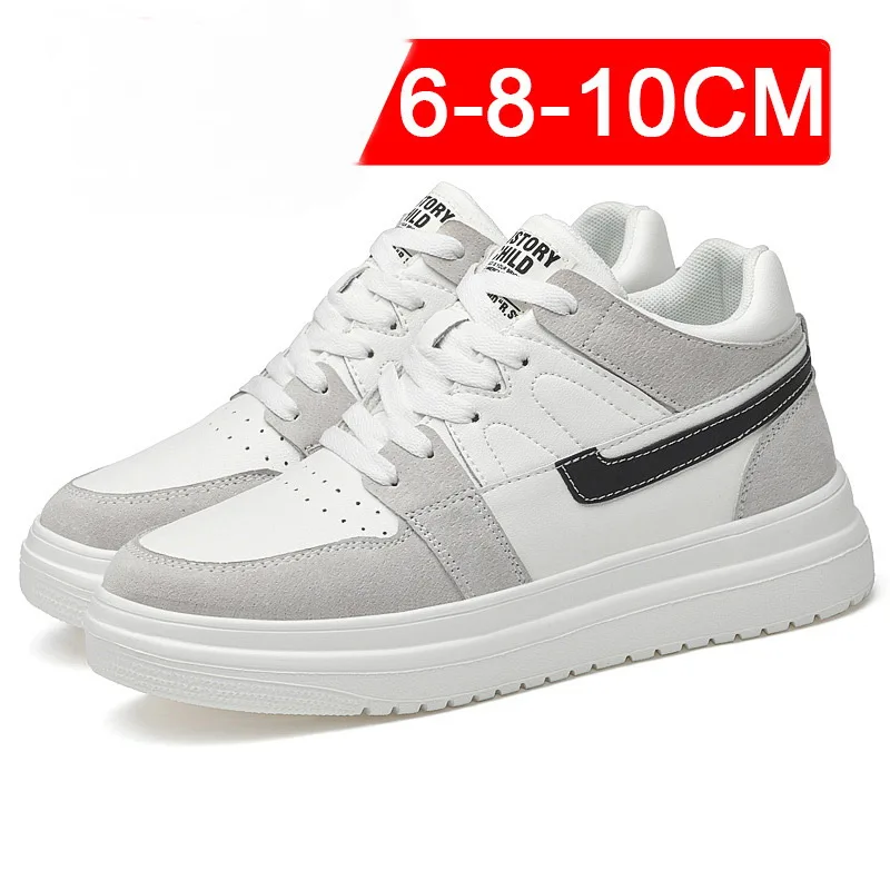 

New Men Elevator Shoes heightening sneakers for men 6cm 8cm breathable height increased shoes for man sports shoes
