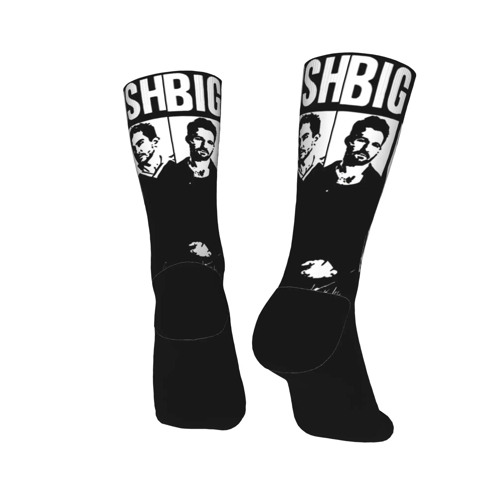 كبير الوقت الاندفاع الجوارب الخريف جوارب الموسيقار مضحك الرجال جوارب ناعمة متوسطة مطبوعة الدراجات مكافحة العرق الجوارب #4