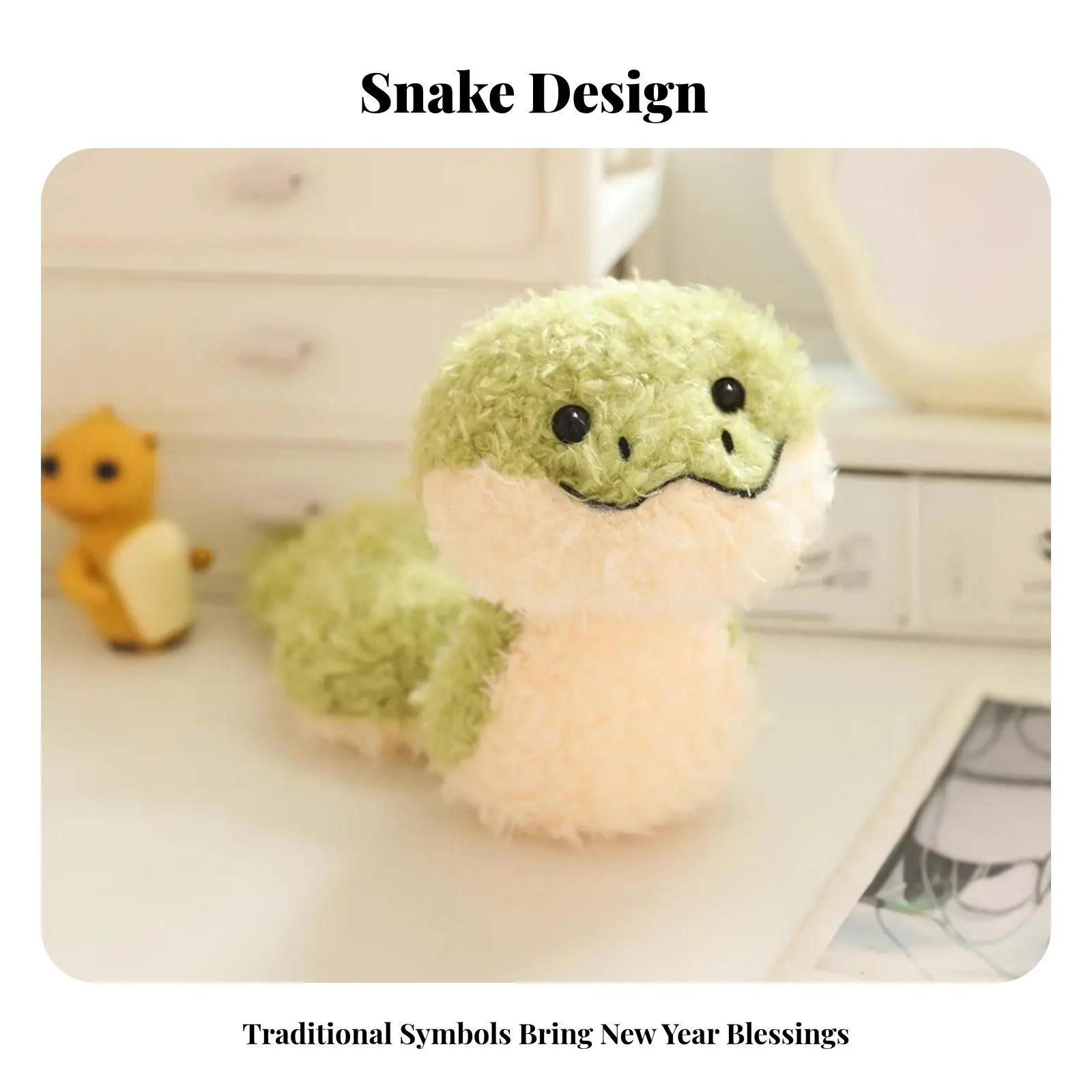 

Lion Dance Snake Stuffed Toy Festive Design Chinese New Year Snake Doll Chinese Astrological Stuffed Good Luck Token