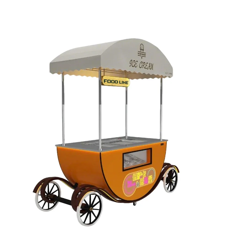 

Customized Mobile Food Vending Cart Ice Cream Bbq Restaurant Mobile Food Truck Concession Fast Food Trailer for Sale