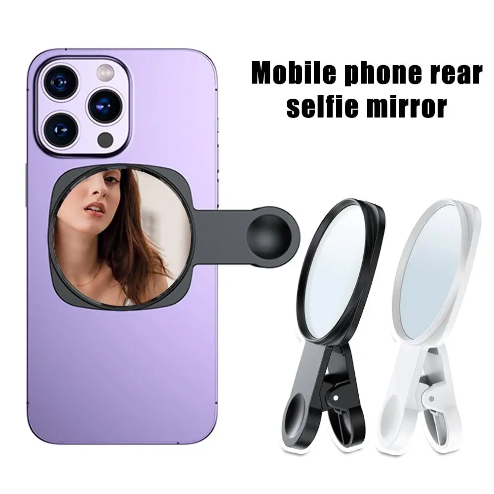 Smartphone Camera Mirror Reflection Clip Kit Selfie Artifact Storage Mirror Cloth Lens Outdoor Dustproof Reflection With Ba A8X3