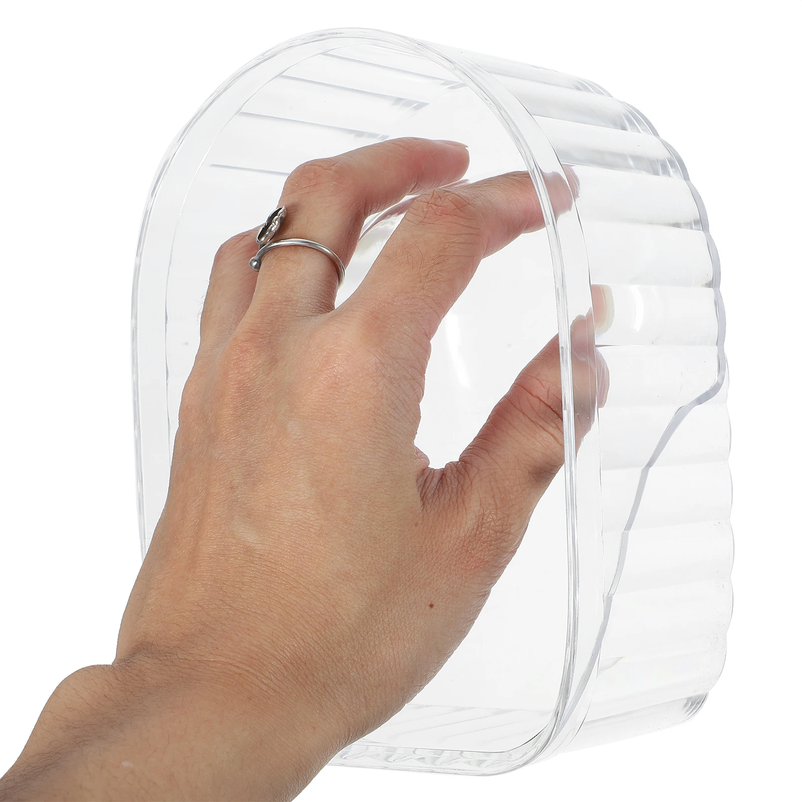 クリアネイルソーキングボウル 中空溝デザイン ネイルソークオフボウル マニキュア用品 家庭用・サロン用 アクリルジェルポリッシュ対応