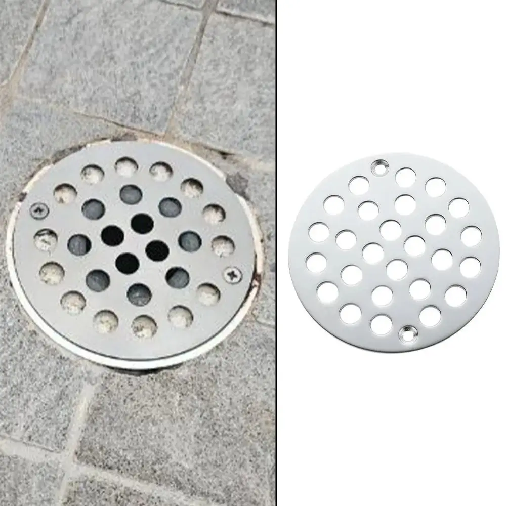 Stainless Steel Shower Drain Cover Anti-Clog Rust-Proof Floor Drain Cover 4-1/4“ Bath Drains Cover Bathroom Accessories