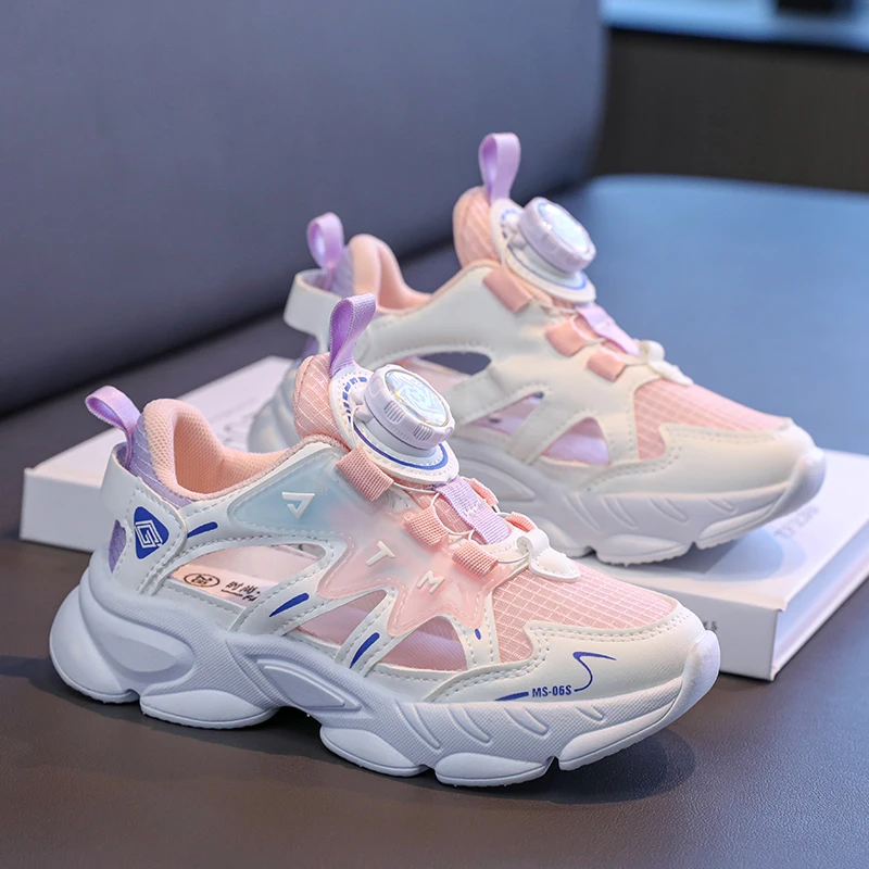 

Спортивная обувь для девочек, легкие кожаные детские кроссовки, повседневные розовые модные детские нескользящие прогулочные кроссовки Zapatillas