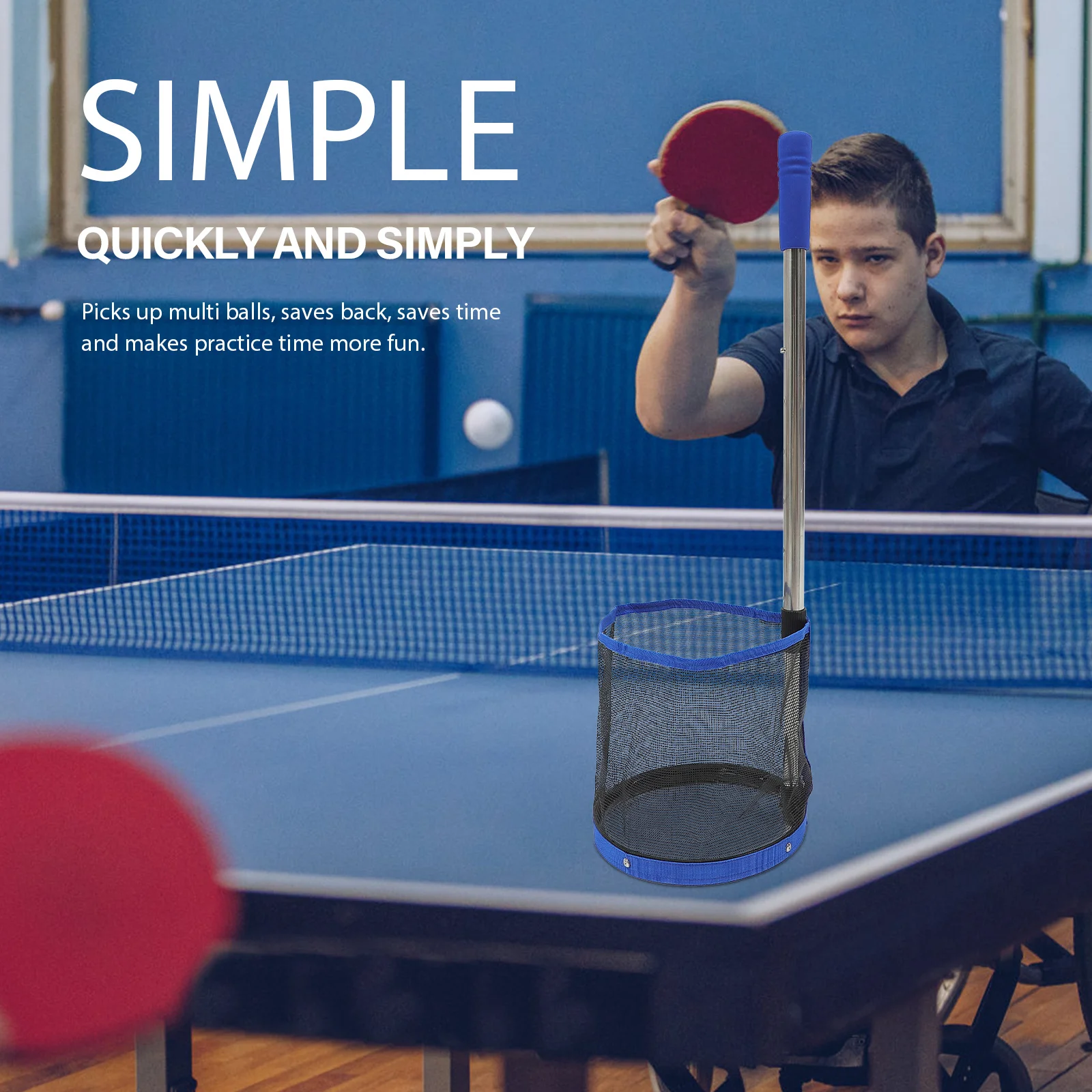 120 قطعة بينغبونغ المسترد تنس الطاولة الكرة المنتقى خفيفة الوزن دائم أداة التدريب المحمولة الكرة جامع صافي للجولف #5