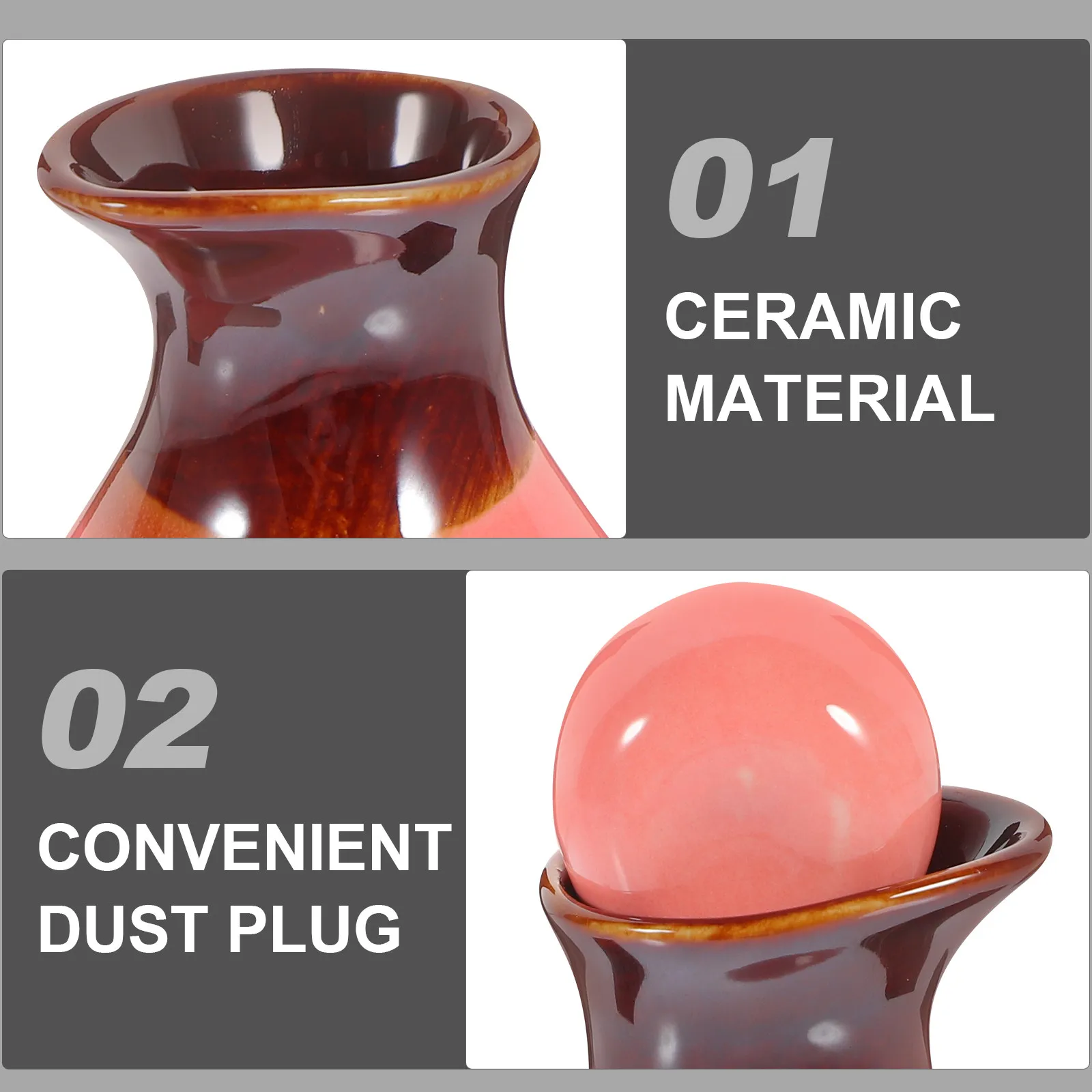 

1Set Ceramic Essential Oil Bottle Elegant Refillable Perfume Dispenser for Travel Home Decor Bathroom Dressing Table Beauty