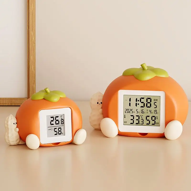 Thermohygrometer Indoor Household Accurate Good-looking Creative Ornament High-value Electronic Clock Pendulum Table