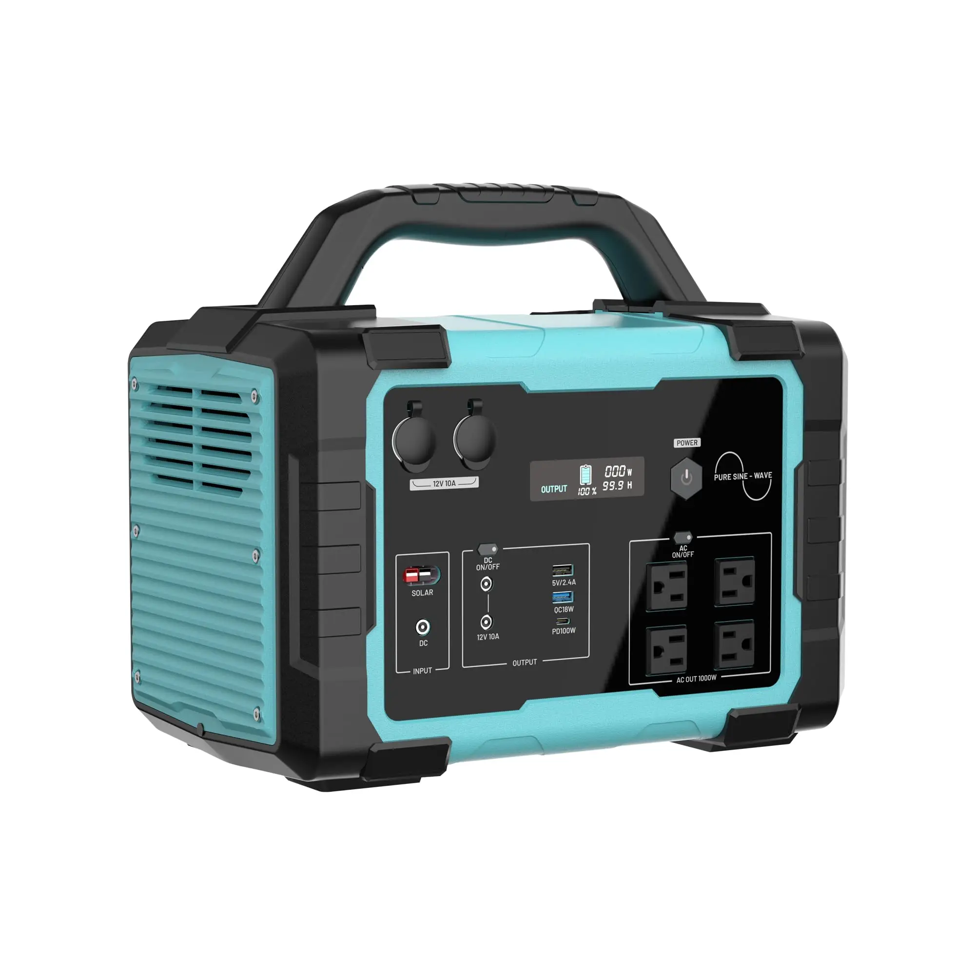 1000W Portable Power Station 1024Wh LiFePO4 for Outdoor & Home