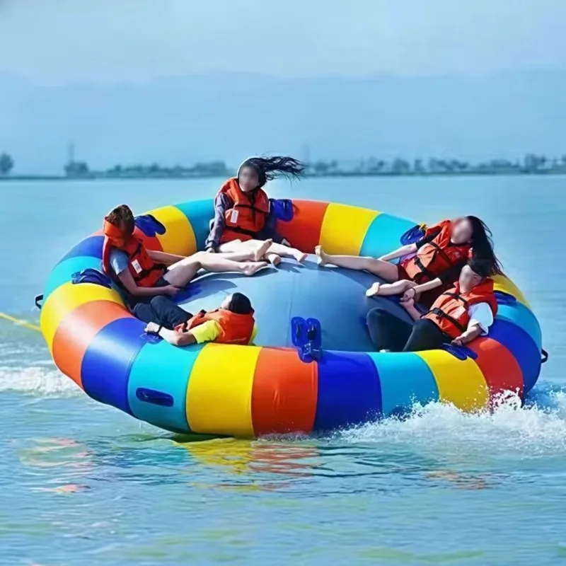 Outdoor Inflatable Rotating Sea Motorboat Towing Water Flying Fish Banana Duck Boat with Capacity xgz