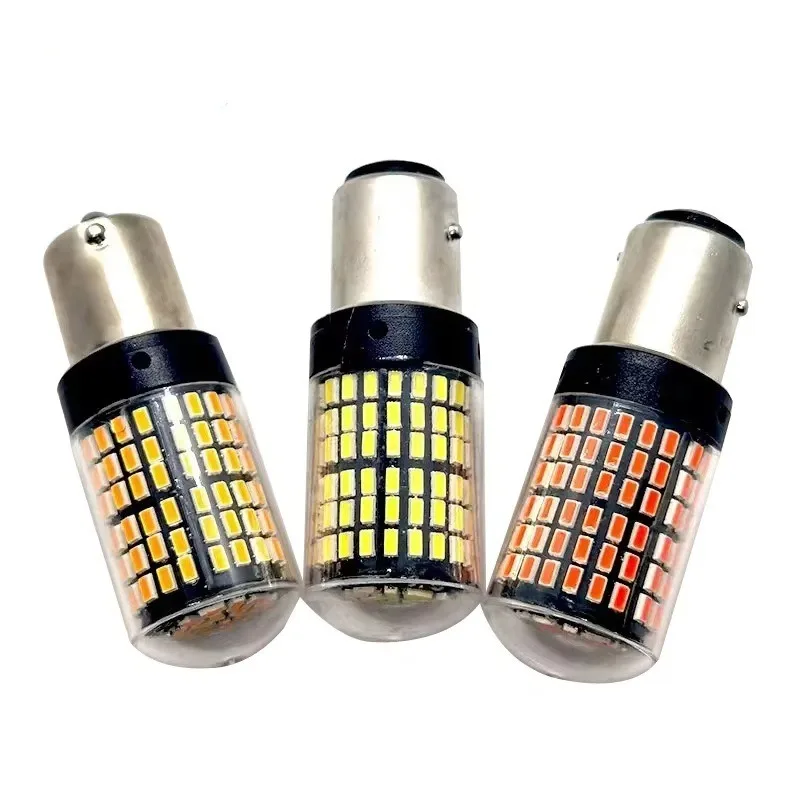 BA15S 1156 BAU15S PY21W T20 7443 W21/5W P21/5W BAY15D 1157 3157 P27/7W LED عكس أضواء الفرامل LED مصباح إشارة أضواء السيارة 5 قطعة