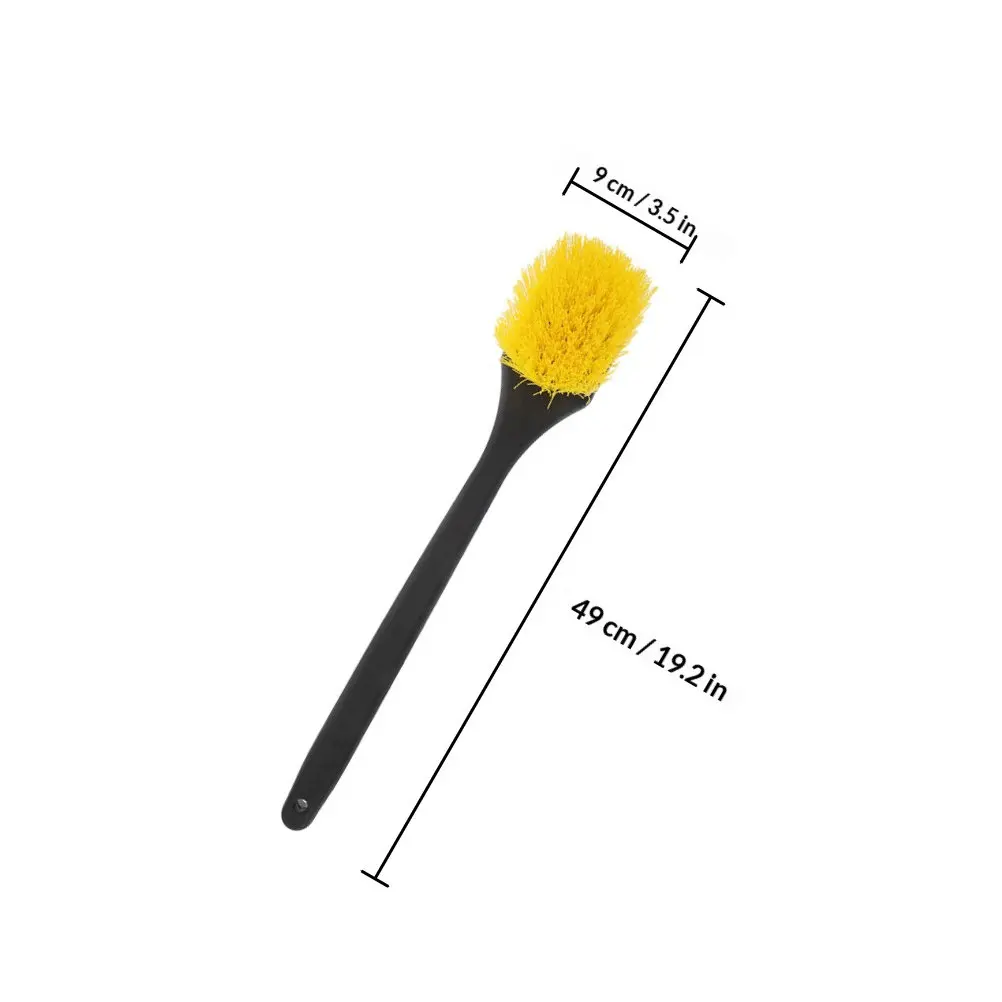 2Pcs Car Wheel Brush Long Handle Ergonomic Design Stiff Bristles for Tire Rim Cleaning Wheel Detailing Car Wash Brush Tire Scrub