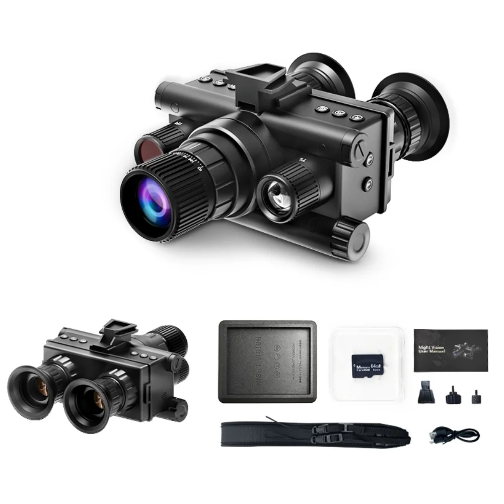 

4K For Night Vision Binoculars With 5X Zoom & 600M Range Head Mounted Design ABS Digital Binoculars Wildlife Camera Binoculars