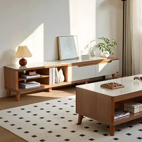 목재 모던 TV 스탠드 캐비닛 랙 스크린 전기 벽난로 TV 스탠드 콘솔, 가정용 가구