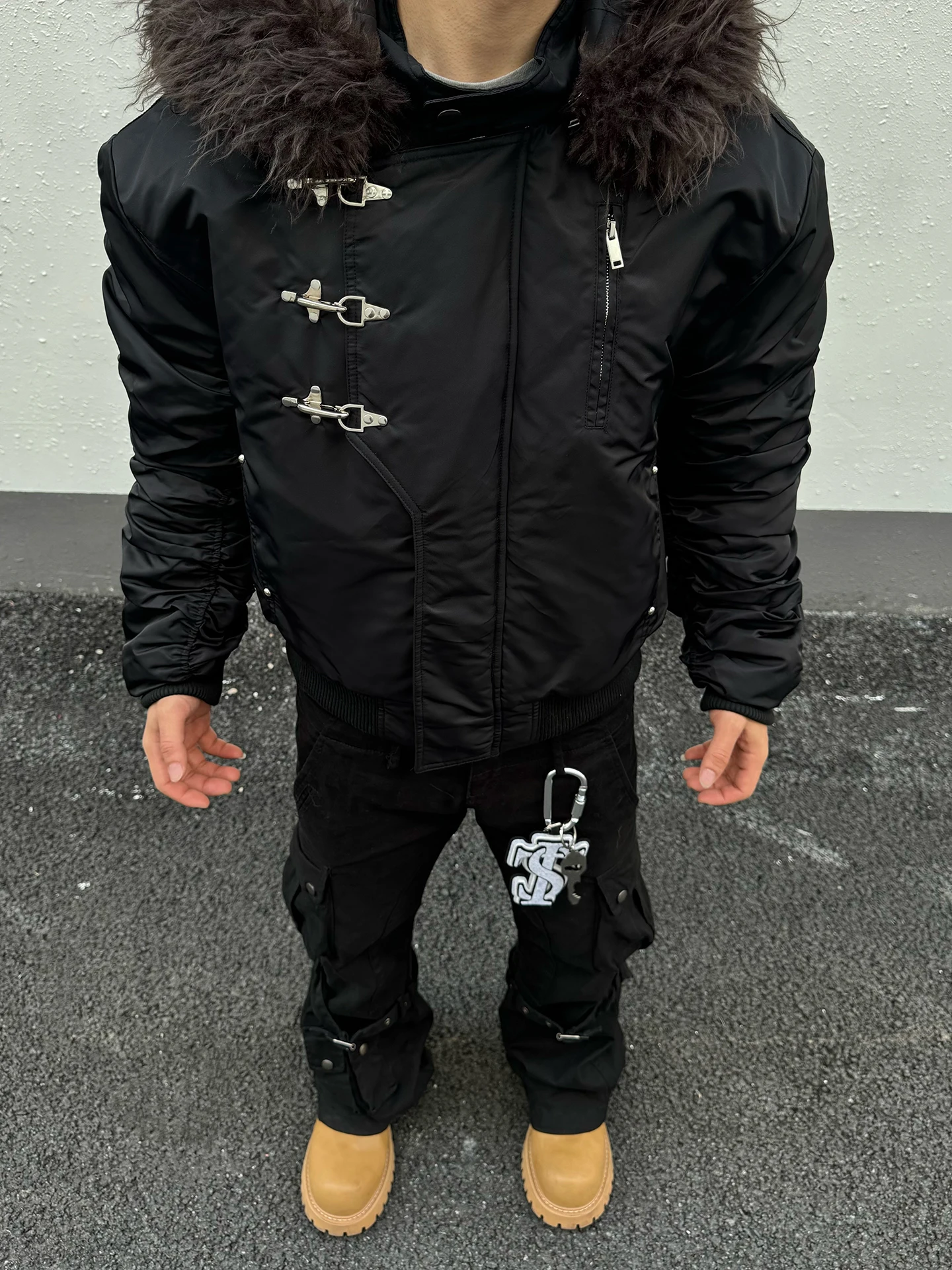 

Американское ретро-пальто Cleanfit Mountain Eagle из хлопка с меховым воротником, зимнее, теплое, с эффектом потертости, повседневное, для молодежи