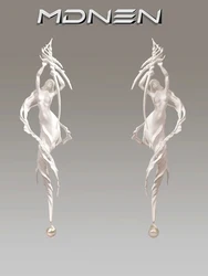 2023 New Blood Sea Siren Earrings Alloy Gothic Style For Women Jewelry Party Gifts