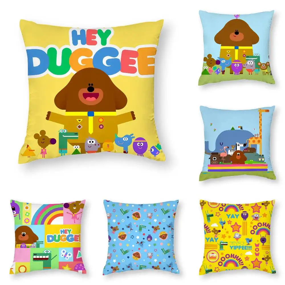 Милая наволочка с рисунком H-Hey Duggees, 3D принт, полиэфирное волокно, 40*40 см, домашний диван, наволочка, украшение, подарок на фестиваль Милая наволочка с рисунком H-Hey Duggees, 3D принт, полиэфирное волокно, 40*40 см, домашний диван, наволочка, украшение, подарок на фестиваль