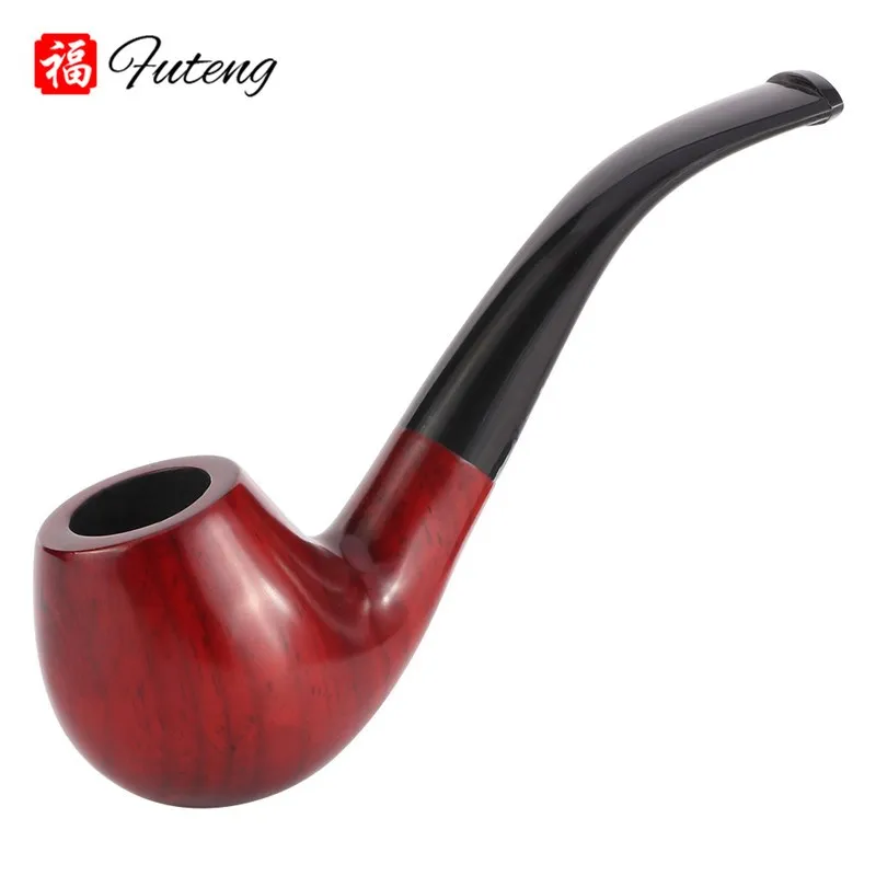 New Classic Creative Red Sandalwood Pipe Set Accessories 9MM Filter Solid Wood Dry Pipe Smoking