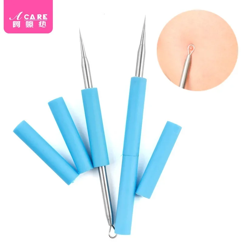 DX01/Pimple pin/B1PQ3-Blackhead Tweezers Household Portable Acne Needle Closed Mouth Scraping and Picking Fat Granulocyt