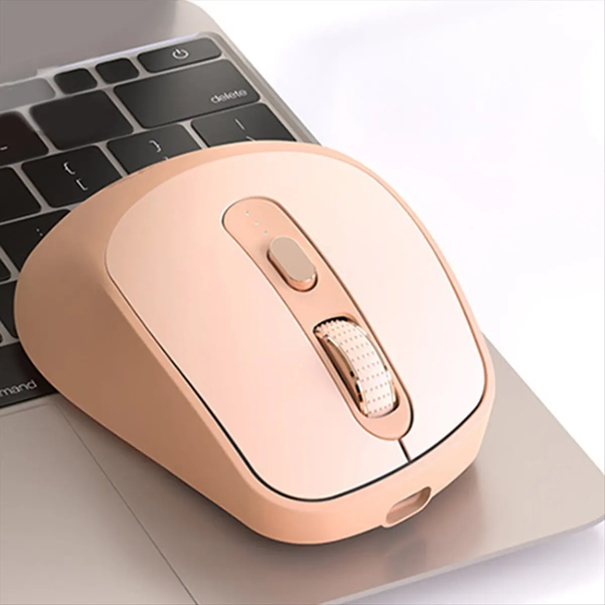 【~ New N07R】X7 Wireless Silent Mouse Bluetooth Dual Mode Design, Adjustable 5-Speed DPI for Laptop PC Game Gray
