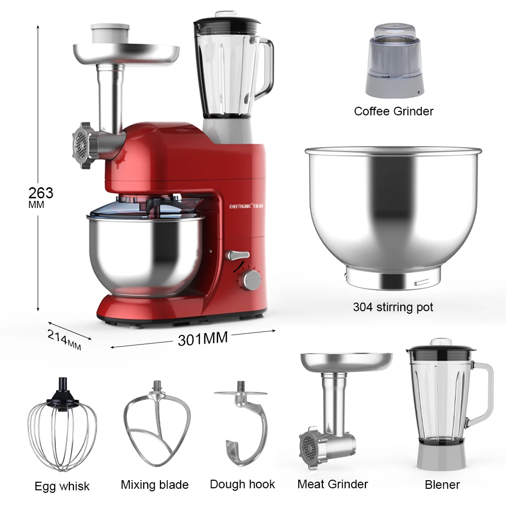 Top Chef Smart Kitchen Robot De Cuisine 3 In1 1300W Multifunction Food Processor