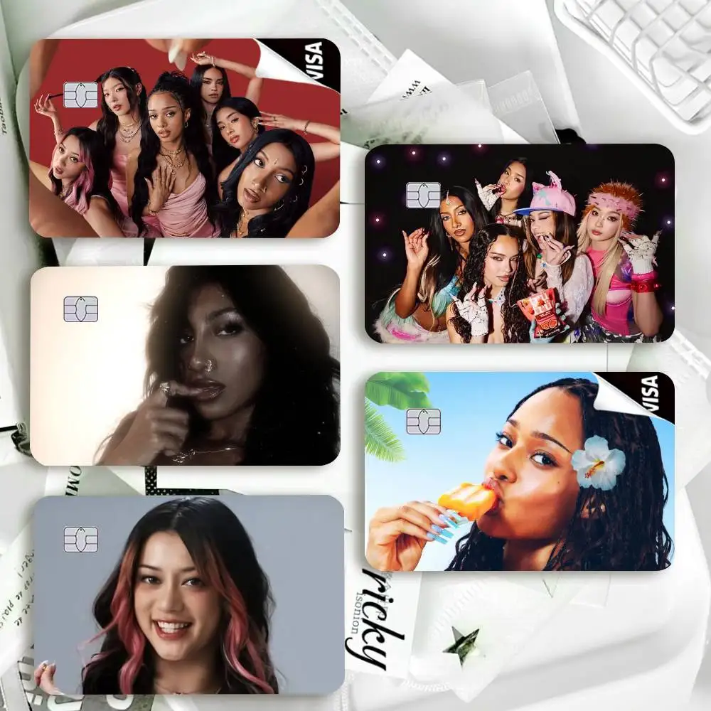 KATSEYE Megan Girl-Group Waterproof Film Skin Cover Credit Card Stickers Debit Front Bank Bus Pass