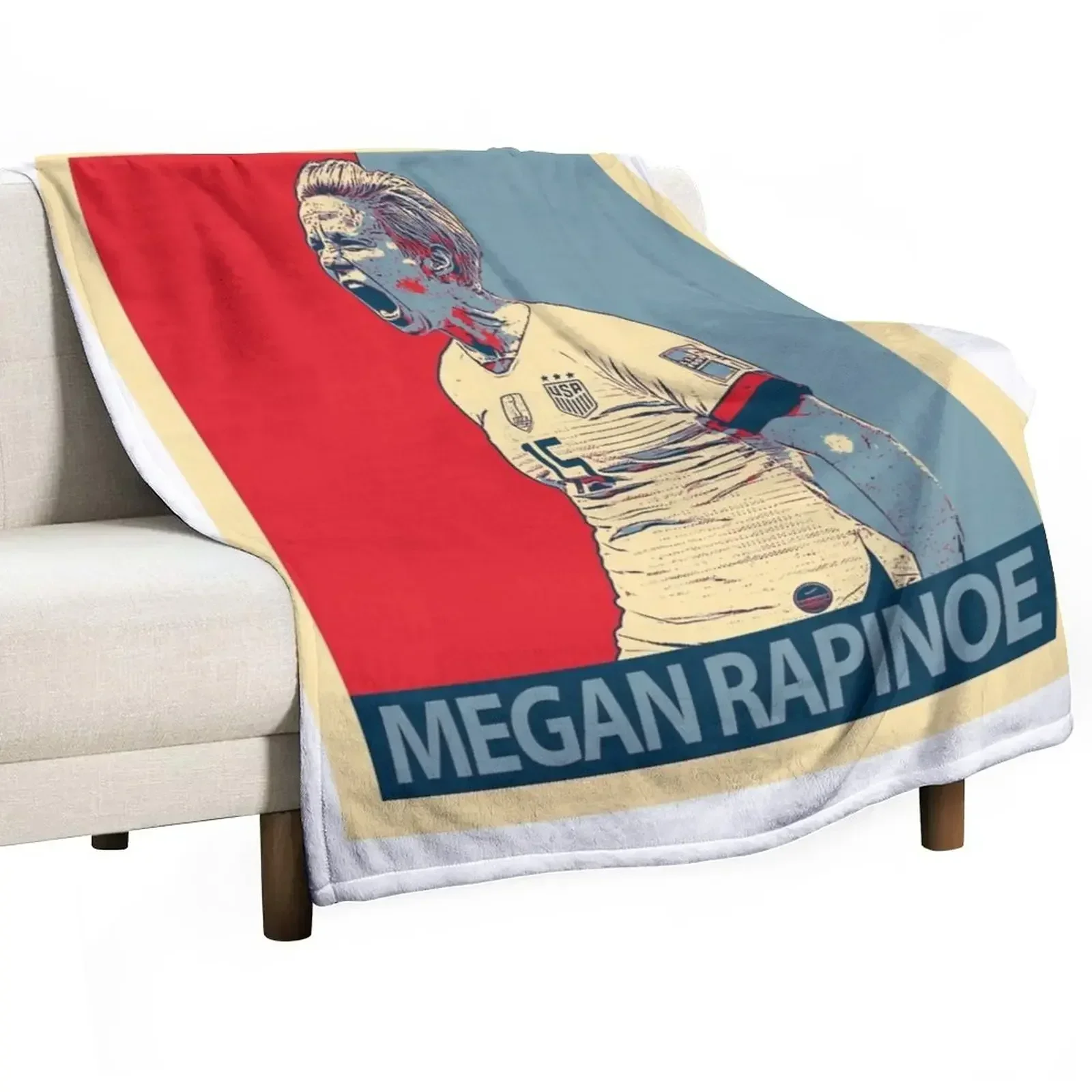 

Megan Rapinoe Throw Blanket Flannel Fabric Custom Blankets