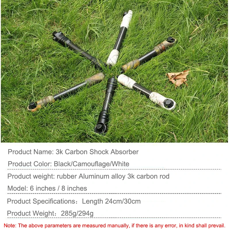 3k Carbon Shock Absorber 1PC TOPOINT TP640 Compound Bow Stabilizer 6/8inches Archery Bow Stabilizer Vibration Damper For Hunting