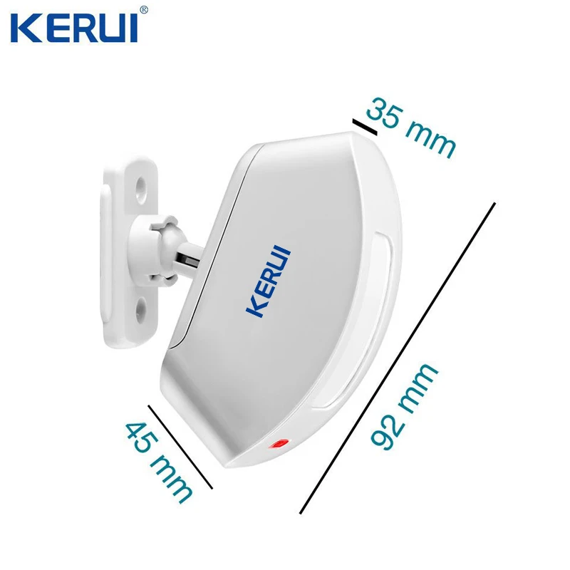 KERUI-Sensor de movimiento PIR inalámbrico para cortina de ventana, Detector infrarrojo, diseño de circuito, 433MHz, sistema de alarma para el hogar