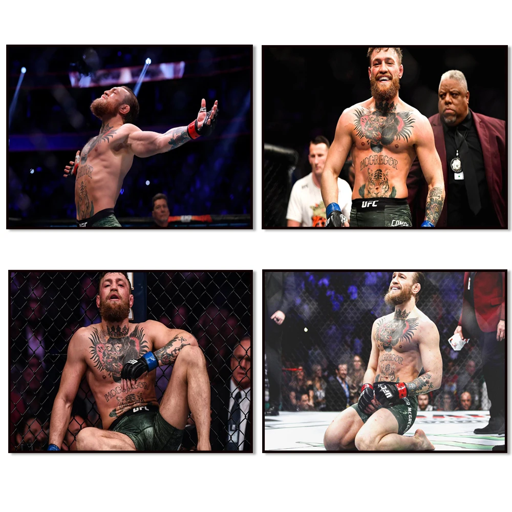 Conor McGregor Leinwand Poster Druck, Sport Kunstdruck, MMA Dekor, Männerhöhle Geschenk, Wanddekoration
