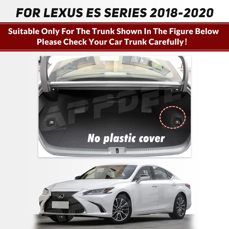 Auto Full Coverage Trunk Mat For LEXUS ES Series 2018-2020 19 Car Boot Cover Pad Cargo Liner Interior Protector Accessories