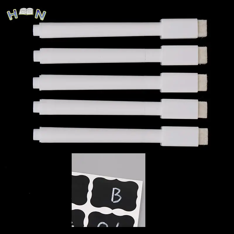 消去可能な白い液体チョークペン、ガラス窓用マーカー、黒板、3 5個