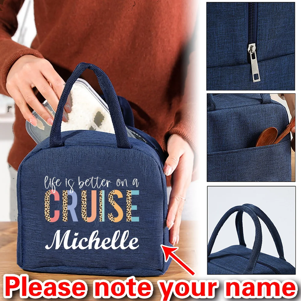 

Personalized Customized Large Handbag Portable Insulated Lunch Box Lunch Bag School Picnic Storage