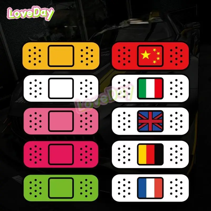 Funny Adhesive Bandage Car Sticker National Flags Sticker Auto Body Scratch Cover Decals Vinyl Colored Decorations Sticker