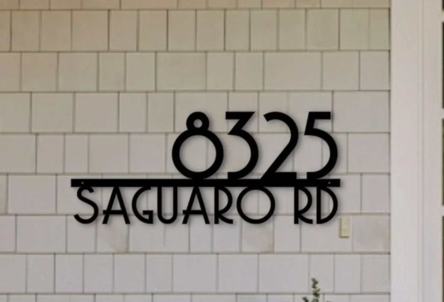 

Mid Century Metal Number Modern Plate Street Name Indicator Address Marker Personalized House Digit Sign