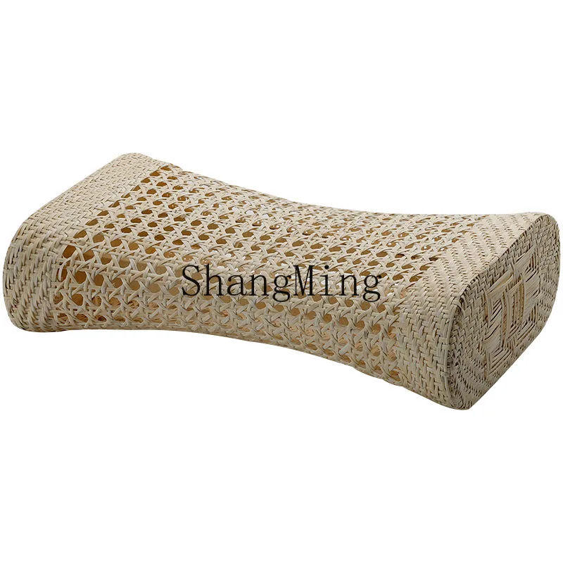 

PYH rattan pillow summer cold pillow tatami neck protection hollow washable sweat steaming real rattan hand-woven