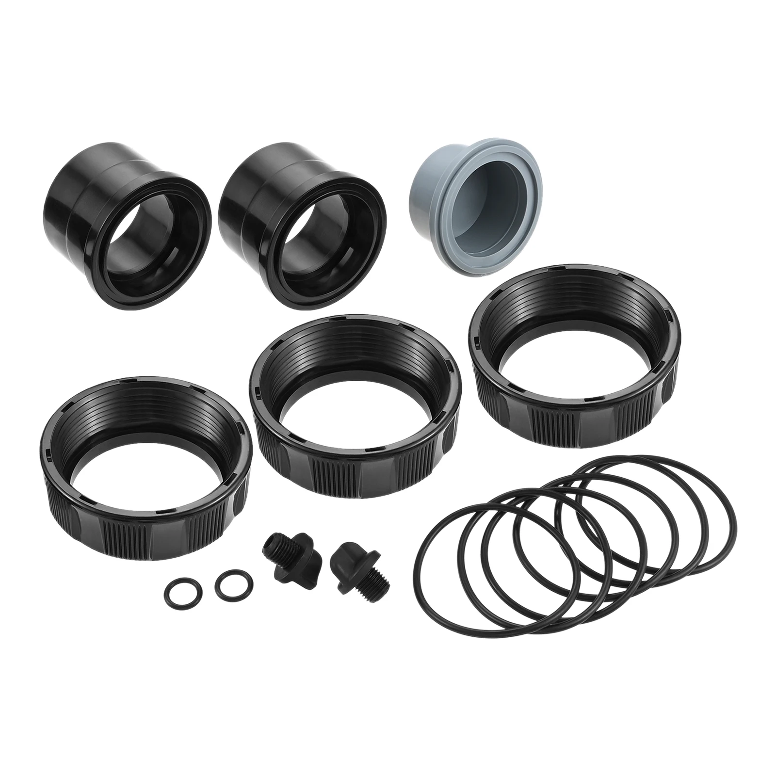 R0452100 Pump Union Tailpiece Kit with Tailpiece Nut O- Ring Drain Plug for Pool and Spa 3-Port Cell Water Purification System